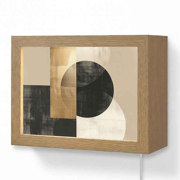 OnlyWow NÁSTĚNNÁ LAMPA Abstraktní - Moderní - Černá - Zlatá 20x15 cm