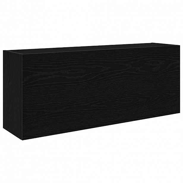 vidaXL Koupelnová nástěnná skříňka černá 100x25x40 cm kompozitní dřevo