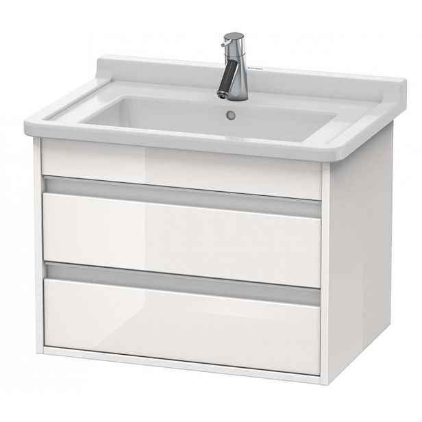 Duravit Ketho - Umyvadlová skříňka 48x65x46 cm, 2 zásuvky, lesklá bílá KT664302222