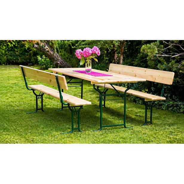 Pivní set Bavord 220x70cm Lux s opěrkou