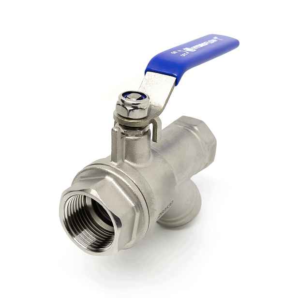 Šikmý síťový filtr 0,5 mm s kulovým ventilem G 3/4 SS304, filtrační systém