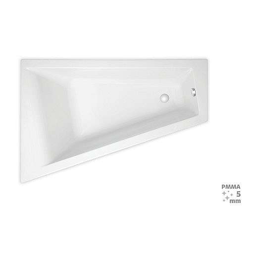 Asymetrická vana Laguna Idea Plus 160x100 cm akrylát levá ID1600LPLUS