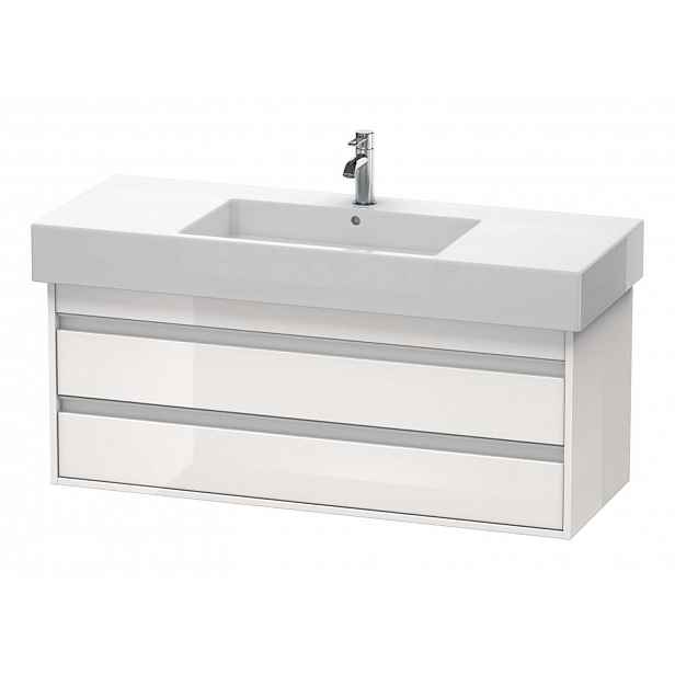 Duravit Ketho - Umyvadlová skříňka 48x120x46 cm, 2 zásuvky, lesklá bílá KT664202222