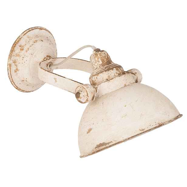 Nástěnná bílá retro lampa - 21*30*19 cm E14/25W Clayre & Eef