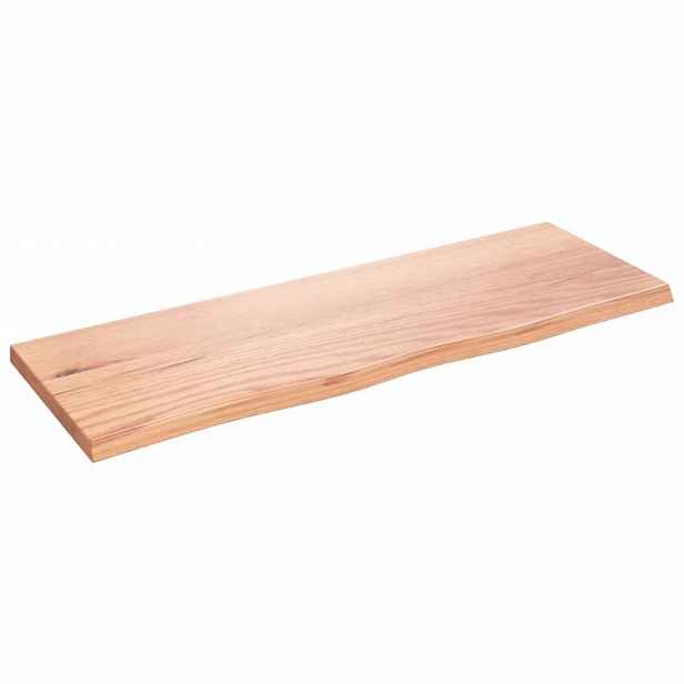 vidaXL Nástěnná police světle hnědá 80x30x2 cm ošetřený masivní dub