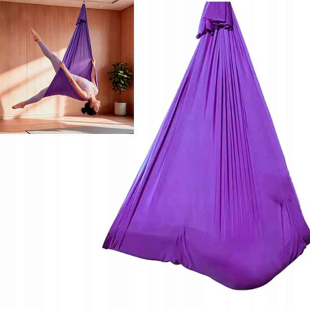 Houpací síť na jógu 280 x 150 cm odolný nylon, pro cvičení a protahování 150 kg