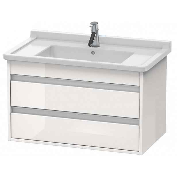 Duravit Ketho - Umyvadlová skříňka 48x80x46 cm, 2 zásuvky, lesklá bílá KT664402222