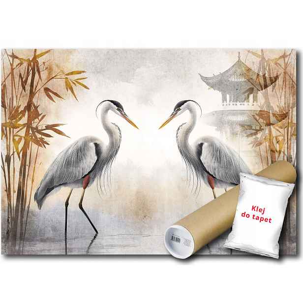 Fototapeta Flizelina Ptáci Čaple Bambus Pagoda Japonsko Asie 208x146