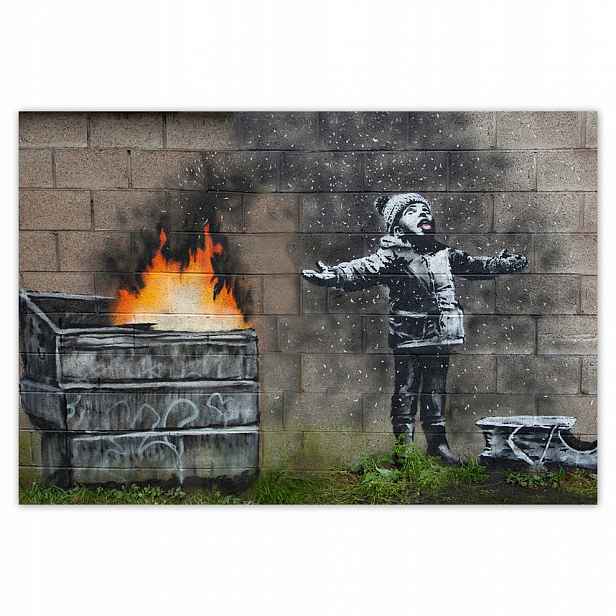 Fototapety flizelina 152x104 Banksy Smog Sníh