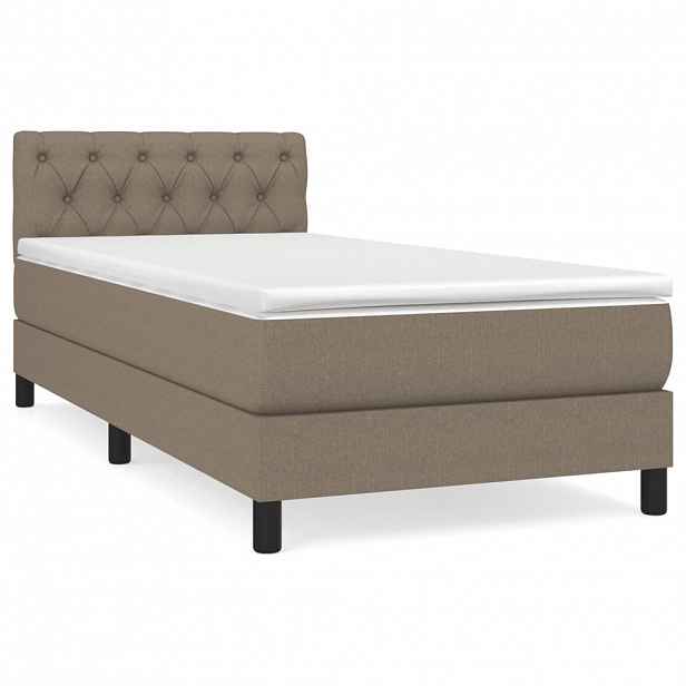 vidaXL Box spring postel s matrací taupe 80x200 cm textil