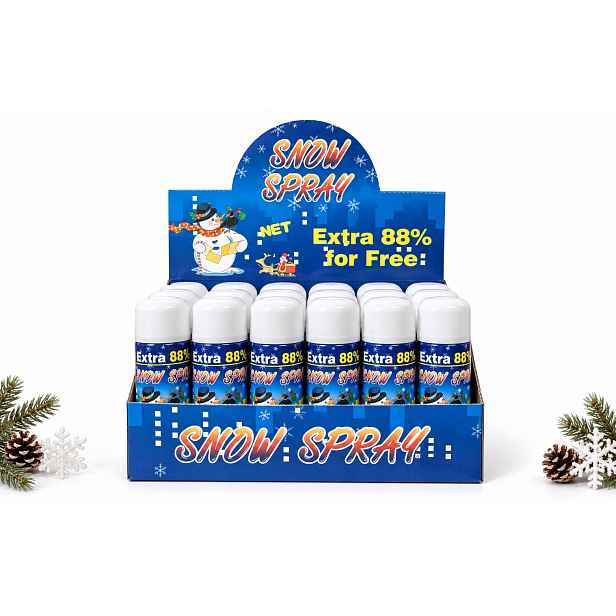 Umělý Sníh Ve Spreji 250 ML Bílý 24 Kusů Sada