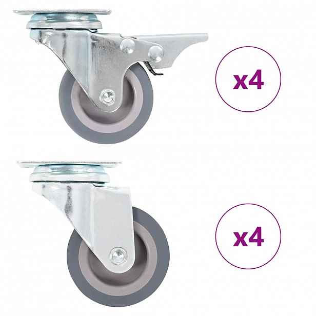 vidaXL 8 ks otočná kolečka 50 mm