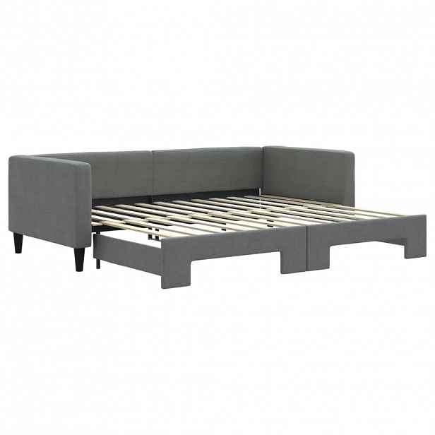 vidaXL Válenda s přistýlkou tmavě šedá 90 x 200 cm textil
