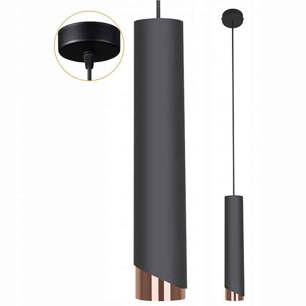 Závěsná lampa Cerlux Bragi Černá 1xGU10 kovový závěs Moderní stropní