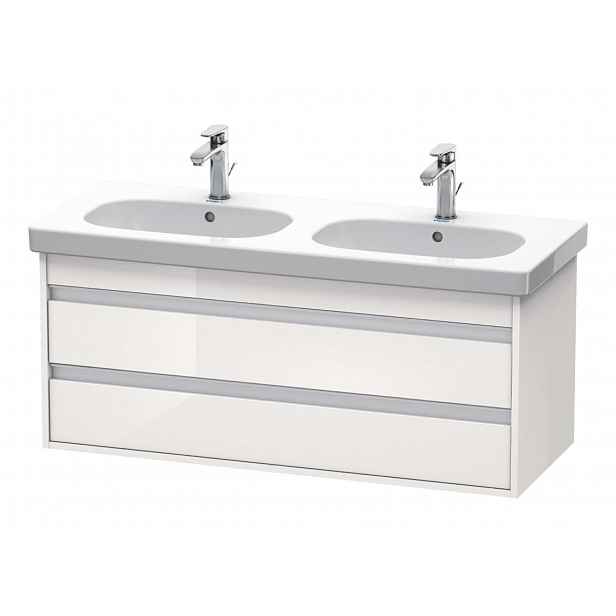 Duravit Ketho - Umyvadlová skříňka 48x115x46 cm, 2 zásuvky, lesklá bílá KT664902222