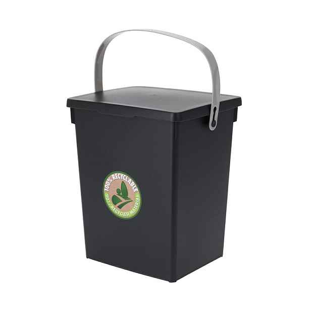 H&S Decoration Odpadkový koš na bioodpad POKRYA 5,5 l antracitový