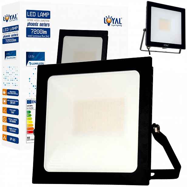 Halogen Led Lampa 50W 7200lm Venkovní IP65 4000K