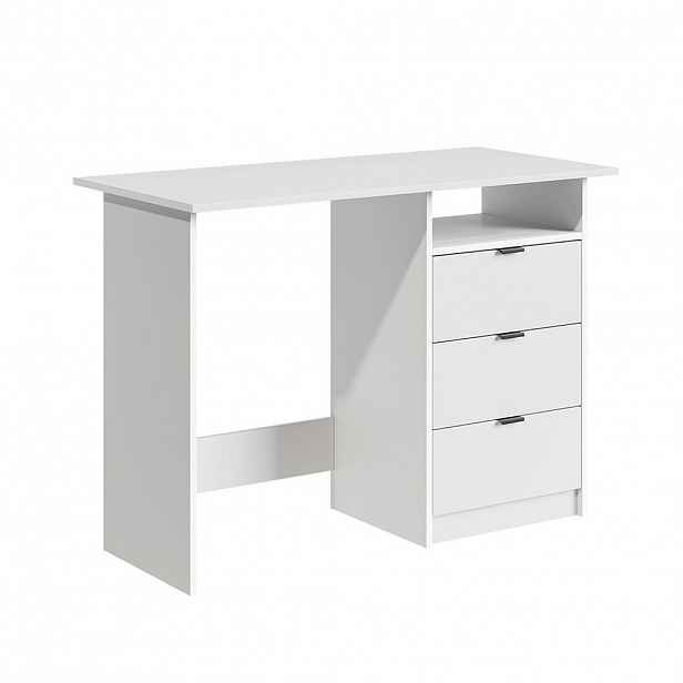 Vicco STŮL Meiko Bílá 105 x 50 cm se zásuvkami