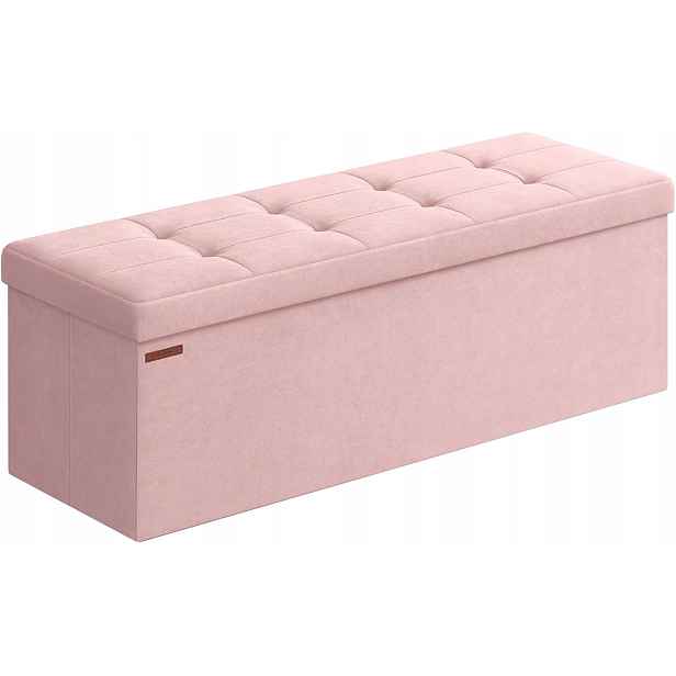 Songmics Lavička s úložným prostorem, skládací, 38 x 110 x 38 cm