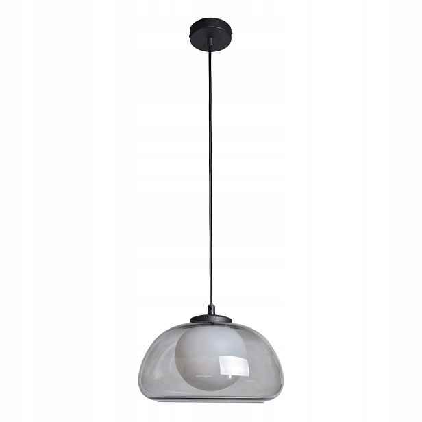 Závěsná skleněná lampa 1xG9 7W černá Italux Ainale IP20