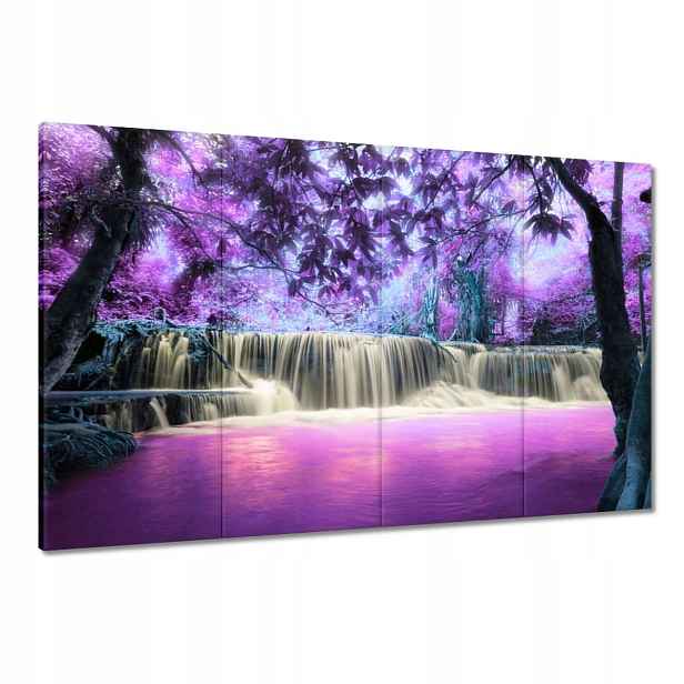 Obrazy 120x80 Fialový vodopád