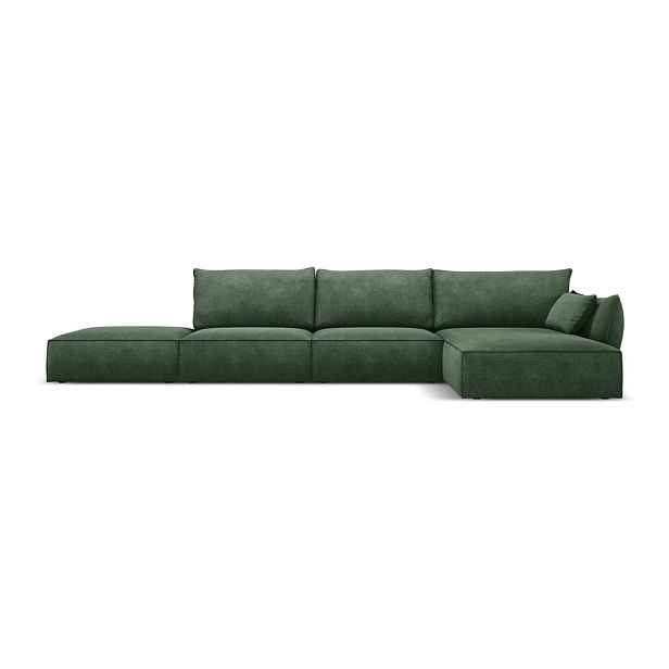 Tmavě zelená rohová pohovka (pravý roh) Vanda – Mazzini Sofas
