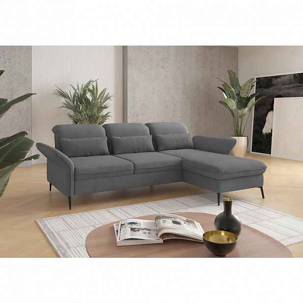 Sit & More ROHOVÁ SEDAČKA, textil, šedá