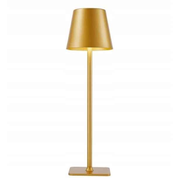 Přenosná zlatá elegantní stolní lampa do obývacího pokoje, ložnice, pracovny Atlis