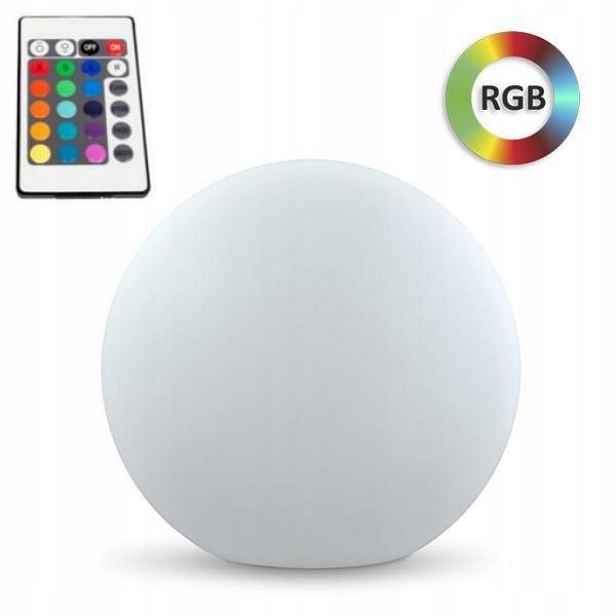 Solární lampa Kula Rgb 40 cm s dálkovým ovládáním Goldlux 311368