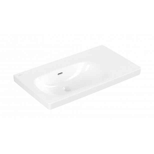 Villeroy & Boch Skyla - Umyvadlo 80x46 cm, s přepadem, bez otvoru pro baterii, alpská bílá 5A52L301