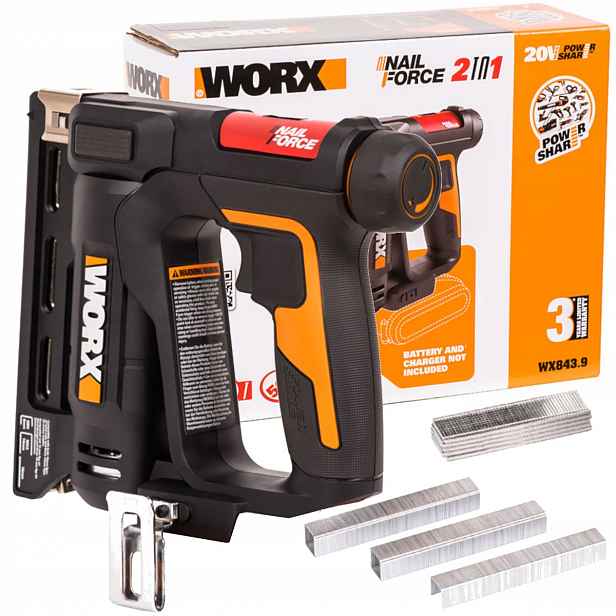 Akumulátorová Hřebíkovačka 20V 15 MM Typ 47 Worx WX843.9