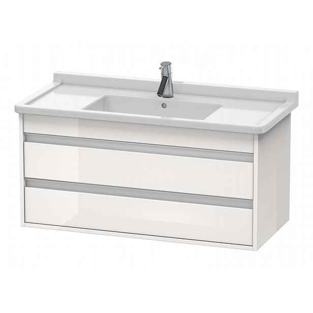 Duravit Ketho - Umyvadlová skříňka 48x100x46 cm, 2 zásuvky, lesklá bílá KT664502222