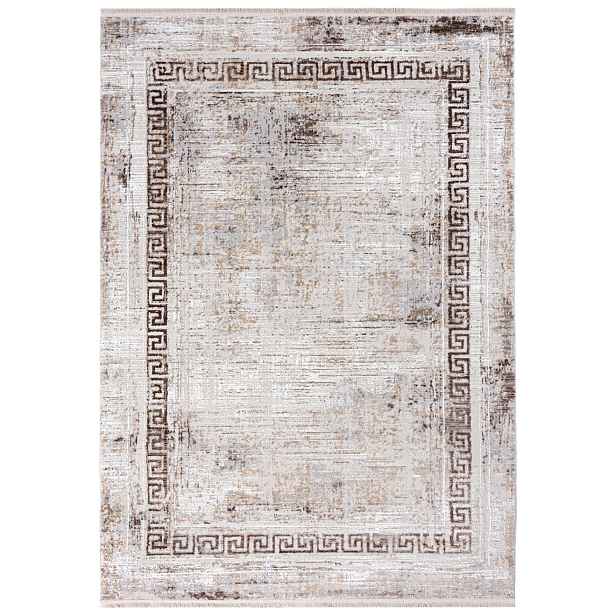 Koberec do obývacího pokoje béžový 300x400 cm rámeček moderní měkký pro alergiky
