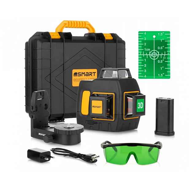 Křížový laser SMART365 – zelený paprsek 3x360° dosah 40 m