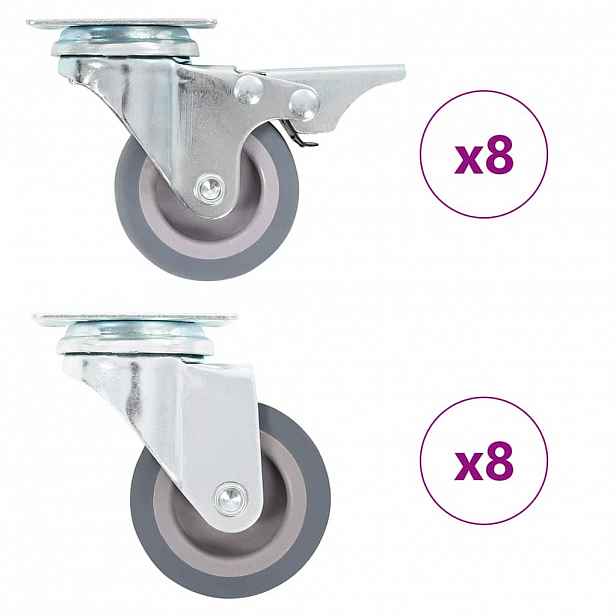 vidaXL 16 ks otočná kolečka 50 mm