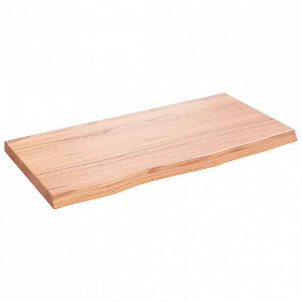 vidaXL Nástěnná police světle hnědá 80x40x(2-4)cm ošetřený masivní dub