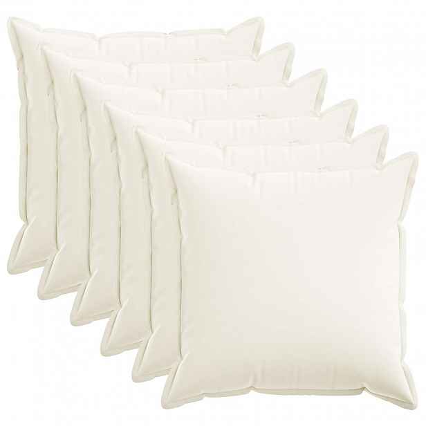 vidaXL Povlak na polštář 6 pcs HOUTEN Bílá 70 x 70 cm Falešný len