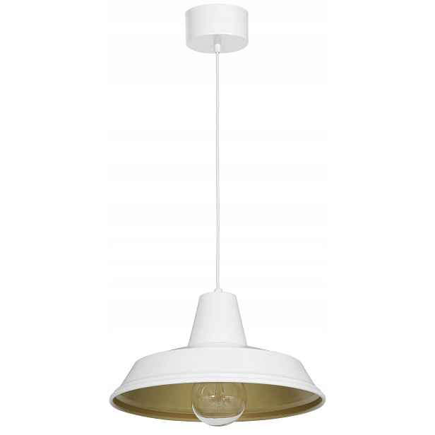 Závěsná lampa Class Bílá Zlatá Kovová elegance v moderním stylu