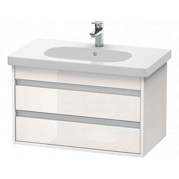 Duravit Ketho - Umyvadlová skříňka 48x80x46 cm, 2 zásuvky, lesklá bílá KT664702222
