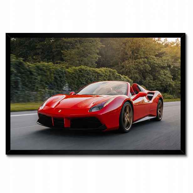 Plakáty v rámu 60x40 Červené Ferrari Cesta