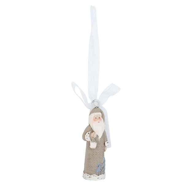 Závěsná dekorace Santa - 2*2*6 cm Clayre & Eef