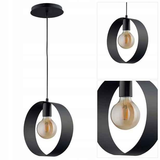 Závěsný Happy černý zlatý lesk nad kuchyňským barem Sigma Lighting