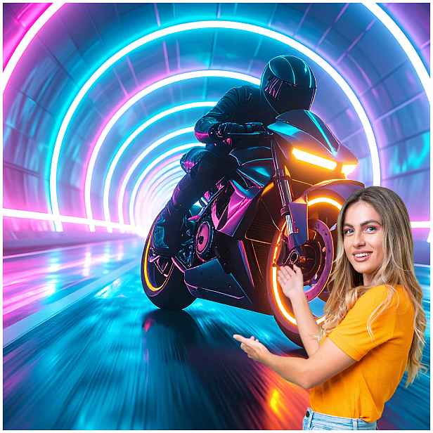 Fototapeta 3D Pro Mládež Auto Motocykl 392x280 DMSM46F