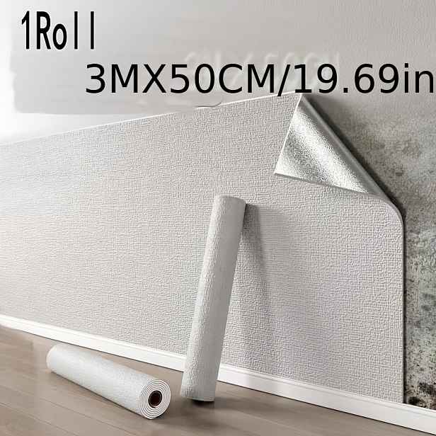 TEMU 1 role X 50Cm samolepicí tepelně izolační a zvukově izolační tapeta - odolná vůči vysokým teplotám, vhodná pro domácnosti, kanceláře, ložnice a
