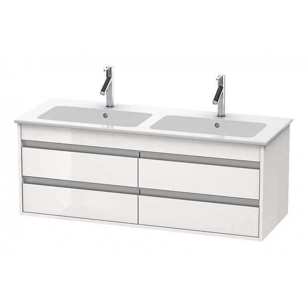 Duravit Ketho - Umyvadlová skříňka 48x127x48 cm, 4 zásuvky, lesklá bílá KT643302222