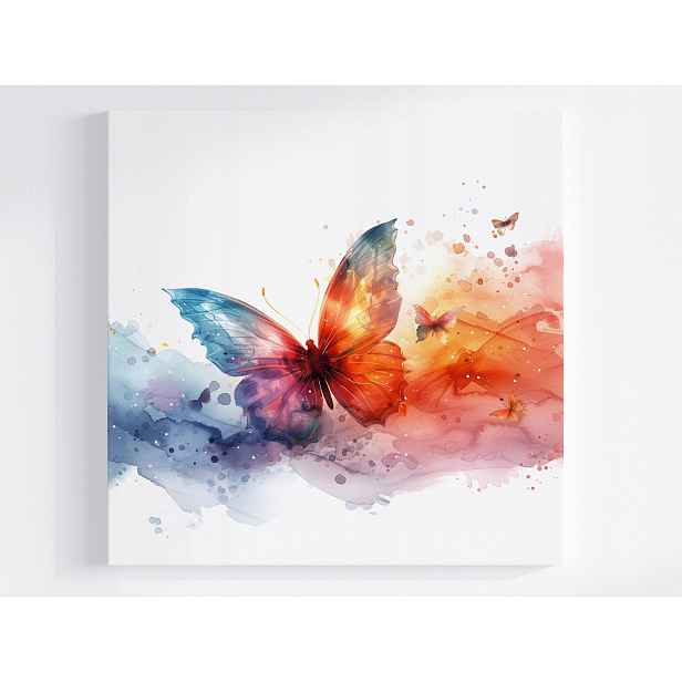 Obraz Na Plátně Canvas Grafika Akvarel Motýl Hmyz Barvy 50x50