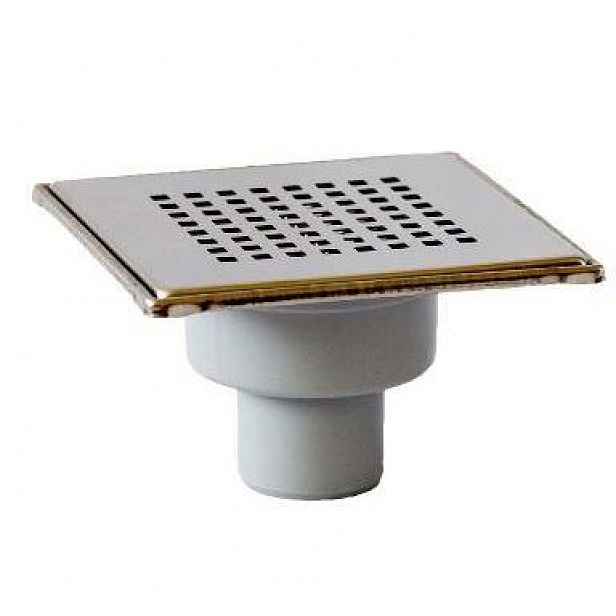 Odpadní Mřížka Hydraulický A Suchý Sifon 15X15 CM Vertikální Odtok Ocel 1,5 MM