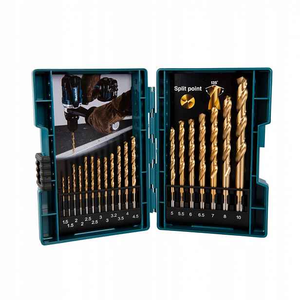 Sada vrtáků do kovu Makita B-67795 Hss Tin 1,5-10mm 19 kusů