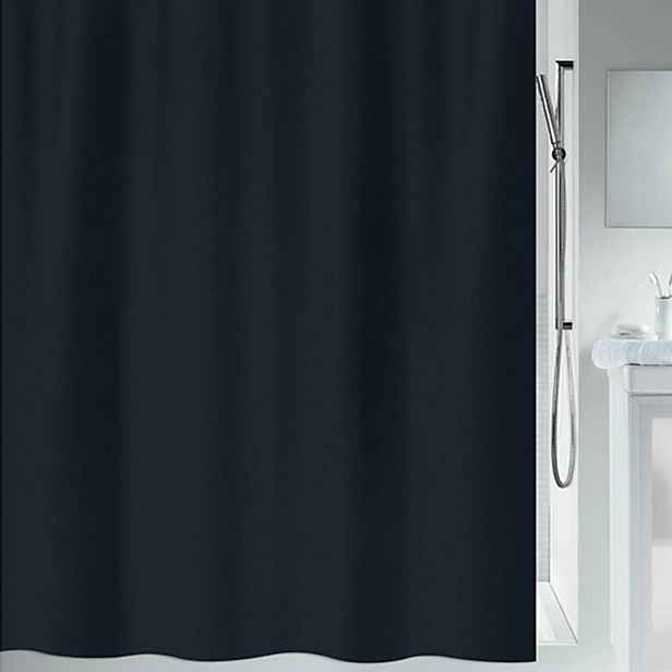 Spirella sprchový závěs Primo, černý, 180 x 180 cm, polyester