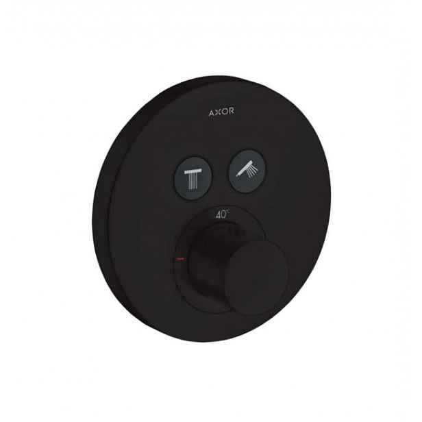 Axor ShowerSelect - Termostat pod omítku pro 2 spotřebiče, matná černá 36723670